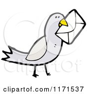 Cartoon Of A Messenger Bird Royalty Free Vector Illustration