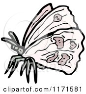 Cartoon Of A Moth Royalty Free Vector Illustration by lineartestpilot