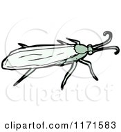 Cartoon Of A Winged Bug Royalty Free Vector Illustration