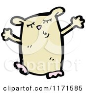 Cartoon Of A Hamster Royalty Free Vector Illustration by lineartestpilot