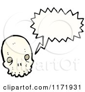Cartoon Of A Talking Skull Royalty Free Vector Clipart