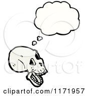 Poster, Art Print Of Thinking Human Skull