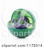 3d Animal Cell With Exposed Interior