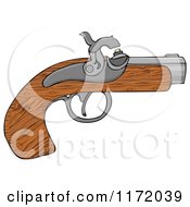 Poster, Art Print Of Wooden Black Powder Pistol Gun