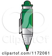 Clipart Of A Green Drafting Pencil Royalty Free Vector Illustration
