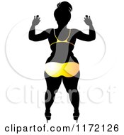 Poster, Art Print Of Chubby Woman In A Yellow Bikini