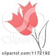 Poster, Art Print Of Red Abstract Spring Tulip Flowers