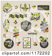 Poster, Art Print Of Retro Natural Badges And Labels On Beige