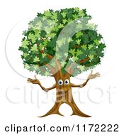 Poster, Art Print Of Happy Tree Mascot