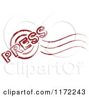 Red Press Post Stamp