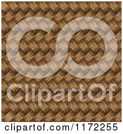 Clipart Of A 3d Brown Wicker Weave Background Royalty Free Vector Illustration