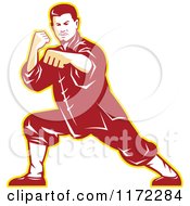 Poster, Art Print Of Shaolin Kung Fu Martial Artist In A Fighting Stance