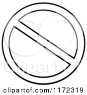 Cartoon Of A Black And White Restricted Or Prohibited Symbol Royalty Free Vector Clipart
