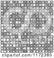 Clipart Of A Grayscale Background Of Funky Gray Squares Royalty Free Vector Illustration