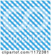 Poster, Art Print Of Blue And White Diagonal Gingham Fabric Background