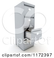 Poster, Art Print Of 3d Filing Cabinet With An Empty Open Drawer