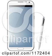 Poster, Art Print Of White Samsung Galaxy Note With Stylus Pen
