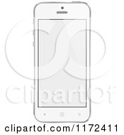 Poster, Art Print Of White Touch Screen Smart Cell Phone With A Blank Display
