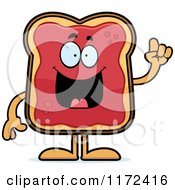 Smart Toast And Jam Mascot With An Idea