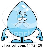 Poster, Art Print Of Depressed Water Drop Mascot
