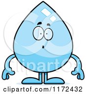 Poster, Art Print Of Surprised Water Drop Mascot