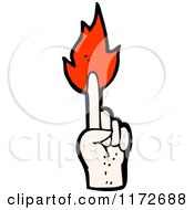 Poster, Art Print Of Pointing Hand With Flames