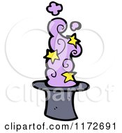 Poster, Art Print Of Top Hat With Magic Stars And Smoke