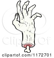 Cartoon Of A Zombie Hand Royalty Free Vector Clipart
