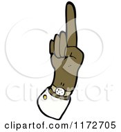 Poster, Art Print Of Black Hand Pointing Up