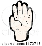 Cartoon Of A Hand Royalty Free Vector Clipart