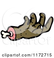 Cartoon Of A Cut Off Hand Royalty Free Vector Clipart