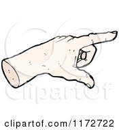 Cartoon Of A Pointng Hand Royalty Free Vector Clipart