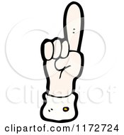 Cartoon Of A Hand Pointing Up Royalty Free Vector Clipart