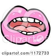 Cartoon Of A Pink Mouth Royalty Free Vector Clipart