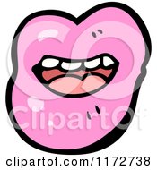 Cartoon Of A Pink Mouth Royalty Free Vector Clipart