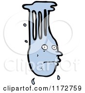 Cartoon Of A Dripping Water Droplet Mascot Royalty Free Vector Clipart by lineartestpilot