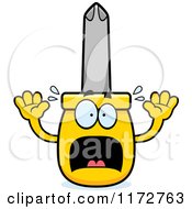 Cartoon Of A Screaming Philips Screwdriver Mascot Royalty Free Vector Clipart by Cory Thoman
