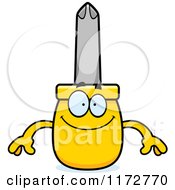 Cartoon Of A Happy Philips Screwdriver Mascot Royalty Free Vector Clipart