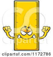 Cartoon Of A Mad Ruler Mascot Royalty Free Vector Clipart