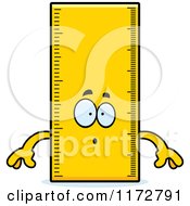 Cartoon Of A Surprised Ruler Mascot Royalty Free Vector Clipart