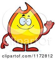 Poster, Art Print Of Waving Fire Mascot