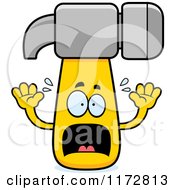 Cartoon Of A Screaming Hammer Mascot Royalty Free Vector Clipart