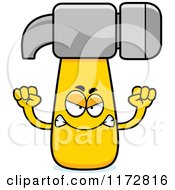 Cartoon Of A Mad Hammer Mascot Royalty Free Vector Clipart