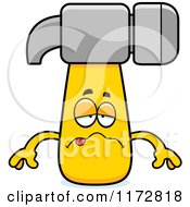 Cartoon Of A Sick Hammer Mascot Royalty Free Vector Clipart by Cory Thoman