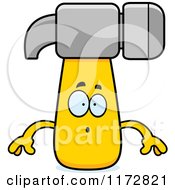 Cartoon Of A Surprised Hammer Mascot Royalty Free Vector Clipart by Cory Thoman