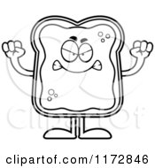 Poster, Art Print Of Black And White Mad Toast And Jam Mascot