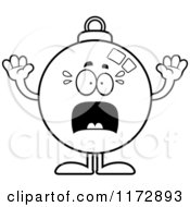 Black And White Screaming Christmas Ornament Mascot