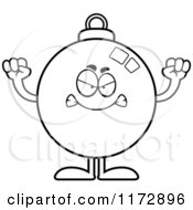 Black And White Mad Christmas Ornament Mascot