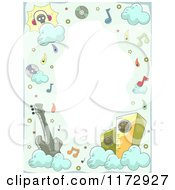 Poster, Art Print Of Music And Cloud Frame With Copyspace
