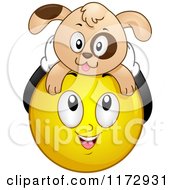 Poster, Art Print Of Happy Emoticon Smiley With A Dog On Its Head